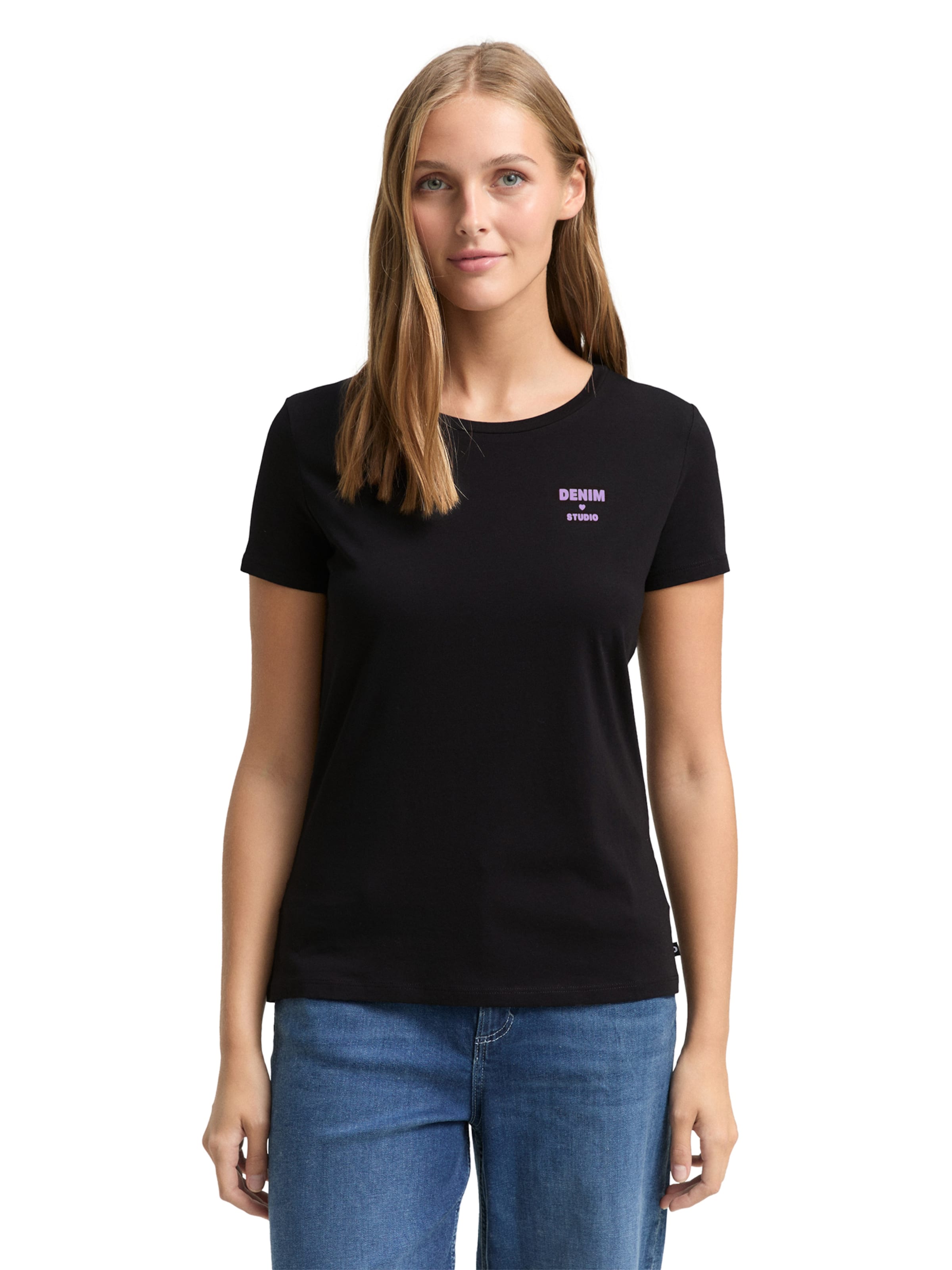 TOM TAILOR DENIM - Camisa em preto: frente