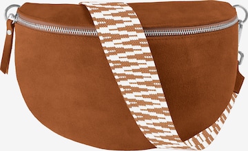 lePelou Gürteltasche 'TINA large' in Braun: Vorderseite