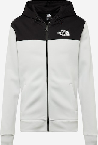 THE NORTH FACE Zip-Up Hoodie in Grey: front