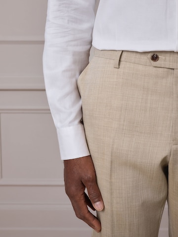 Next Слим Плиссированные брюки 'Nova Fides Signature' в Бежевый