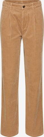 CAMEL ACTIVE Wide leg Pleat-Front Pants in Beige: front