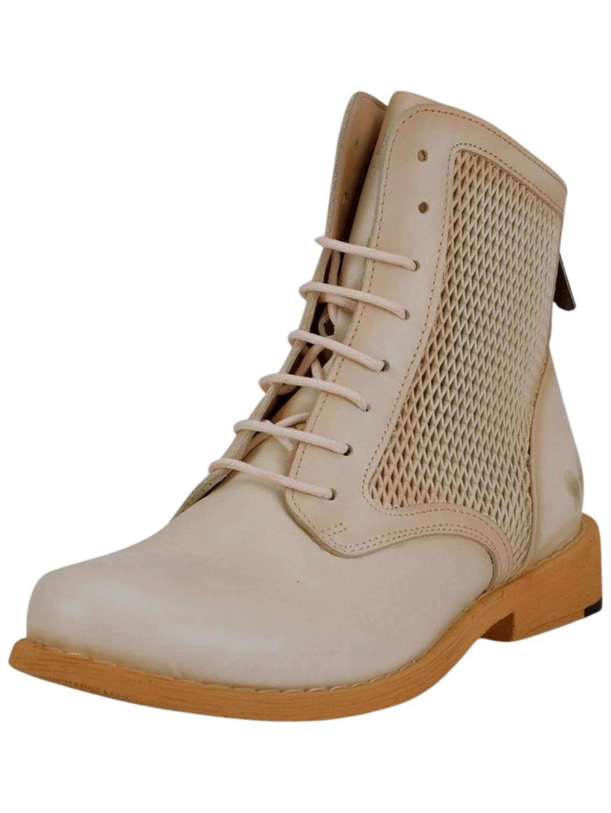 FELMINI Lace-up bootie in Beige: front