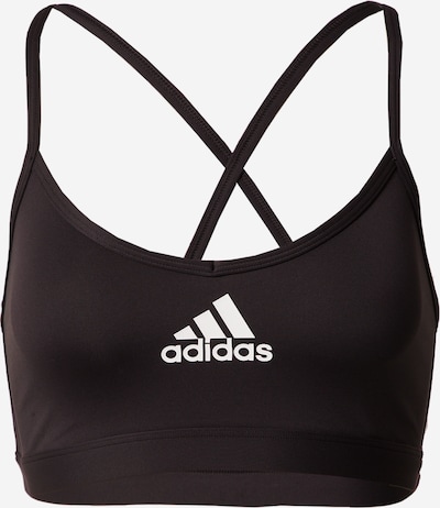 ADIDAS SPORTSWEAR Sportbehå 'Aeroreact Light-Support' i svart / vit, Produktvy