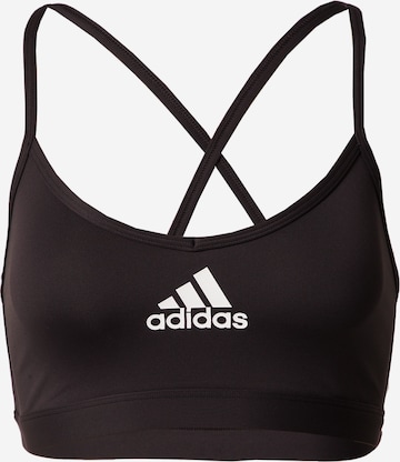 ADIDAS SPORTSWEAR - Soutien Bustier Soutien de desporto 'Aeroreact Light-Support' em preto: frente