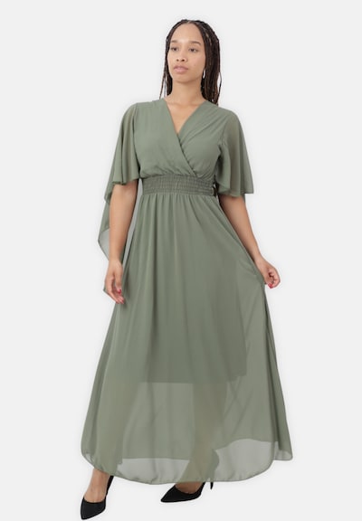 Elara Robe en 40 en kaki, Vue avec produit