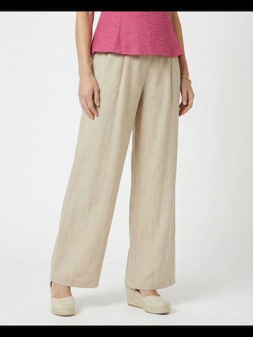 Guido Maria Kretschmer Women Široke hlačnice Hlače z naborki 'Emmy' | bela barva: sprednja stran