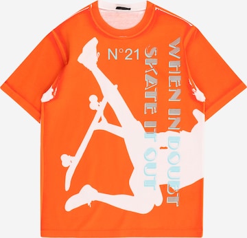 T-Shirt N°21 en orange : devant