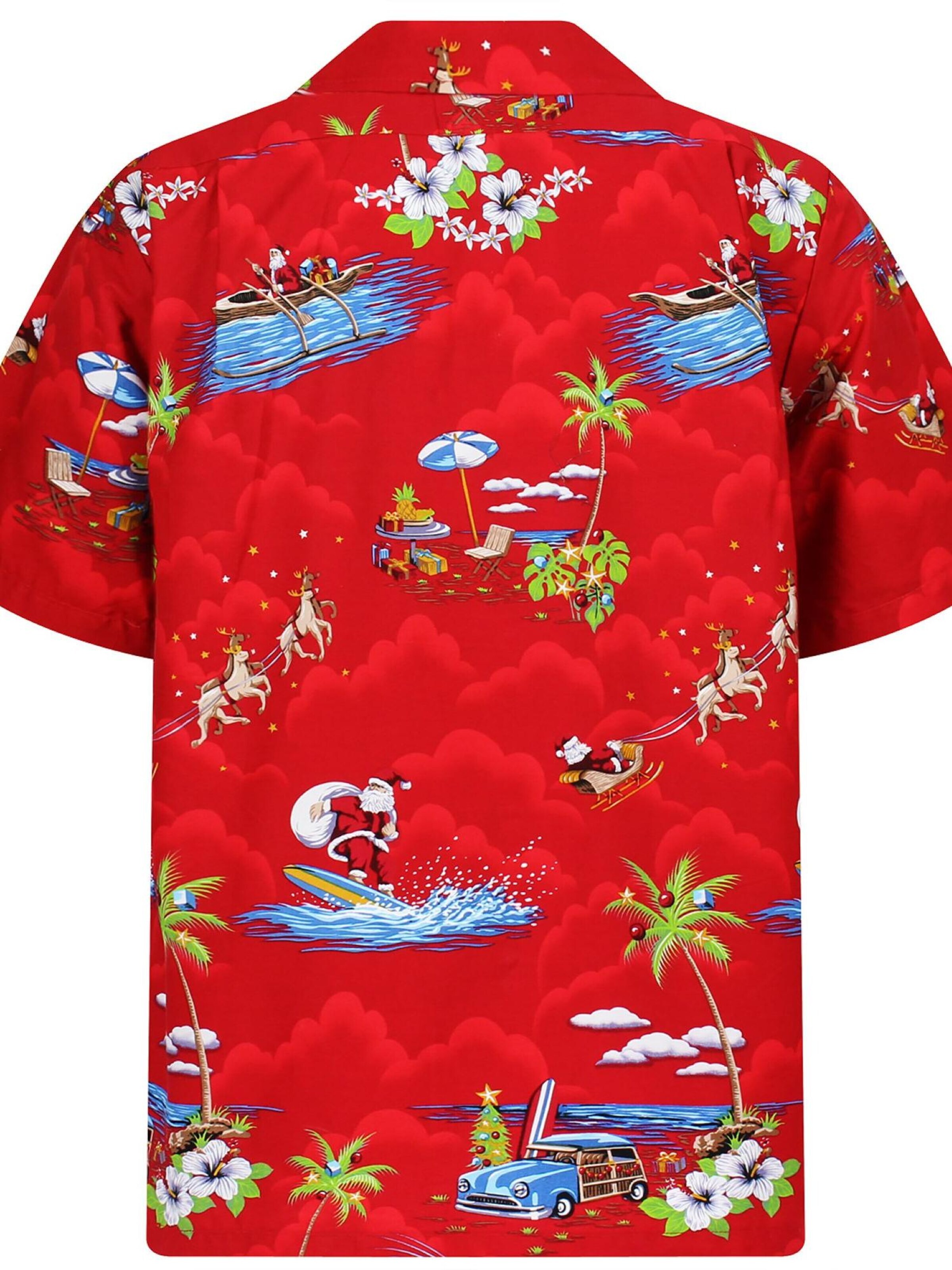Regular fit Camicia 'Christmas Allover' di Pacific Legend in rosso