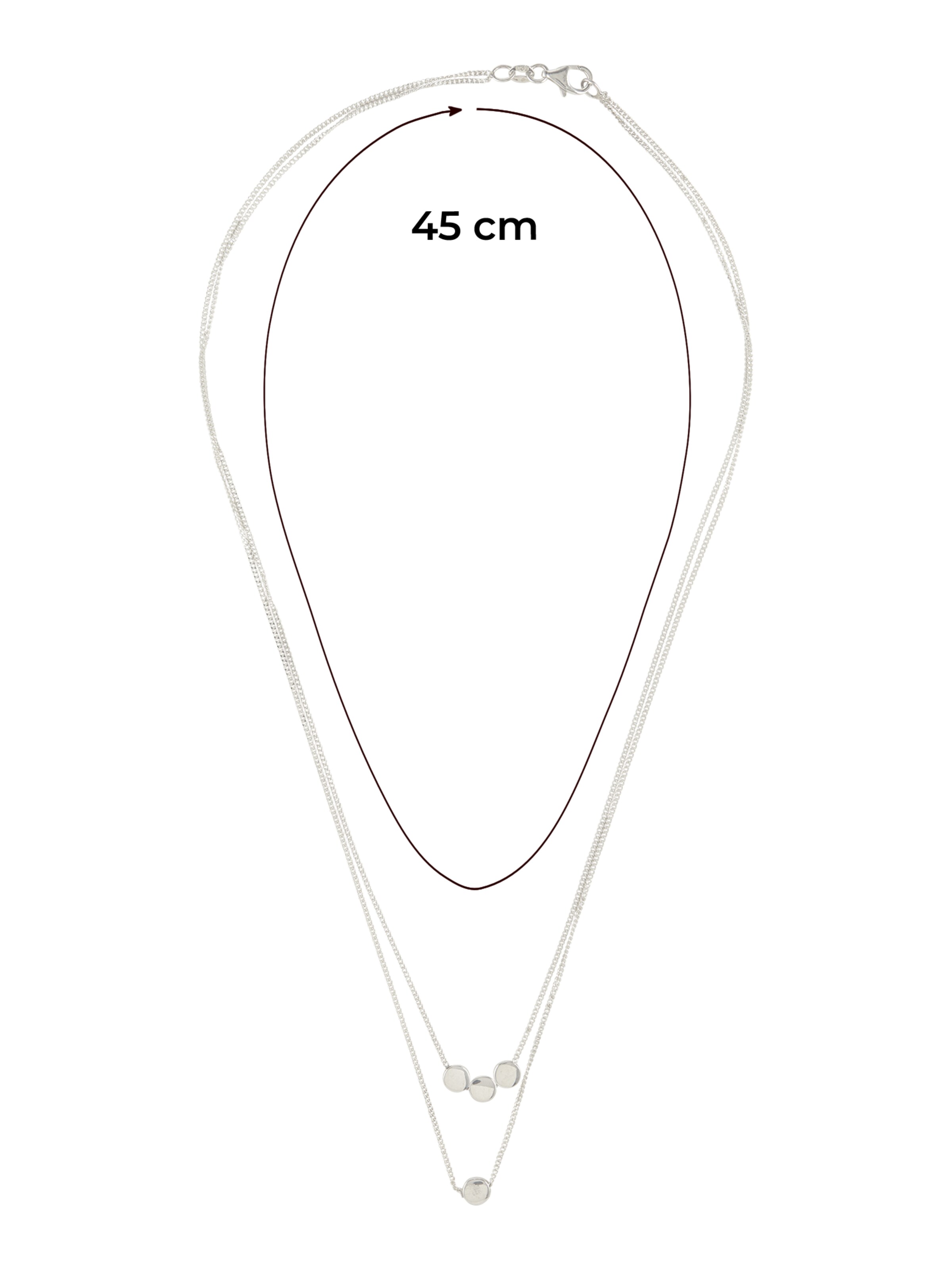 ELLI Ketting 'Kreise, Geo' in Zilver