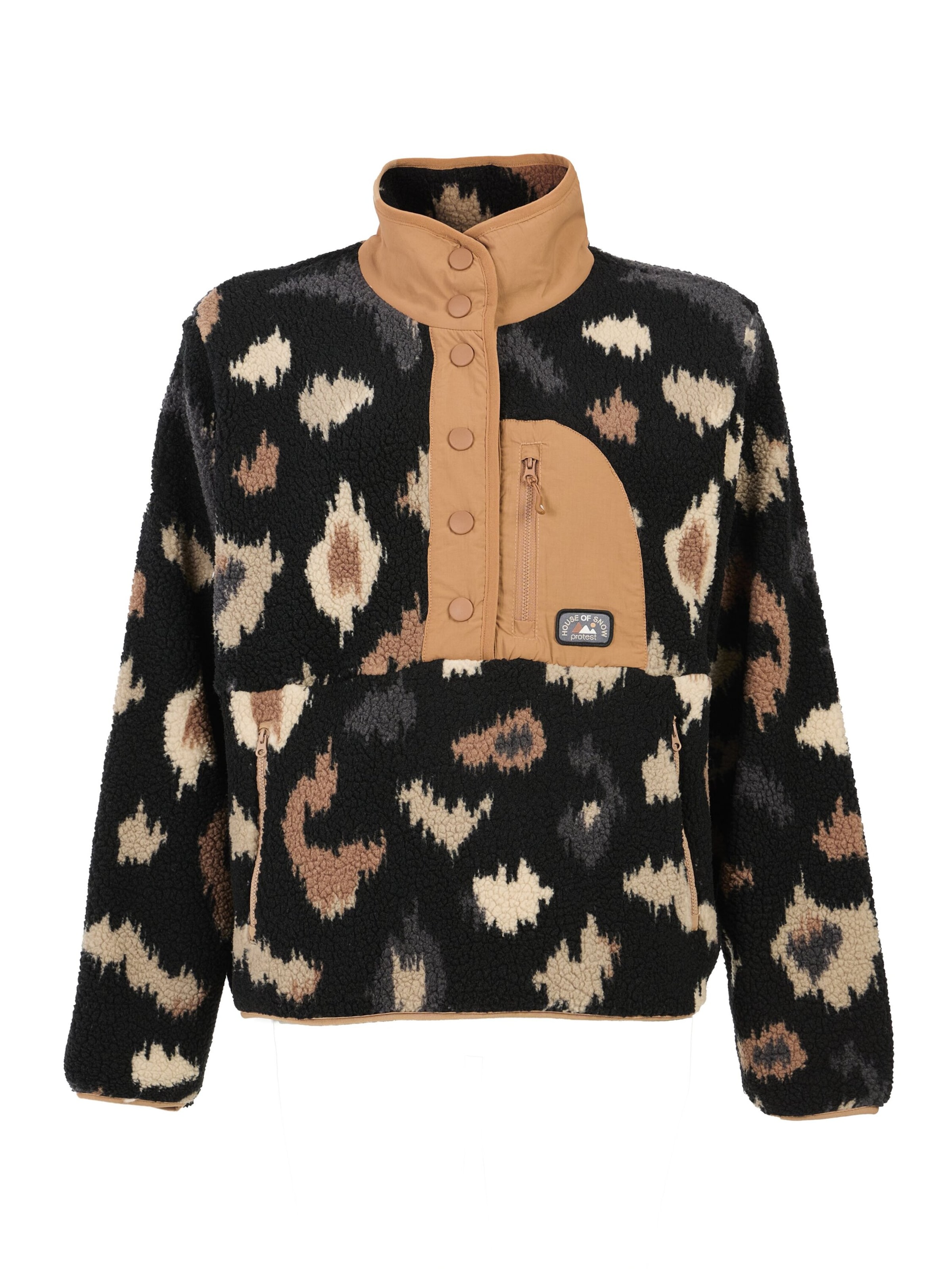 PROTEST Fleece jacket 'PRTXena' in Black: front