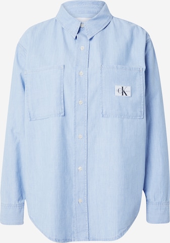 Calvin Klein Jeans Blouse in Blauw: voorkant