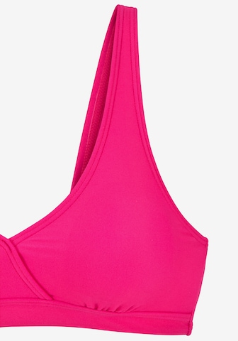 LASCANA Háromszög Bikini felső - rózsaszín