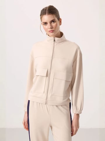 Tommy Life Sweatvest 'Oberteile' in Beige: voorkant