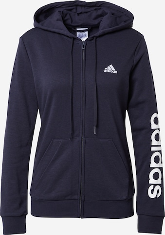 ADIDAS PERFORMANCE Sports sweat jacket in Blue: front