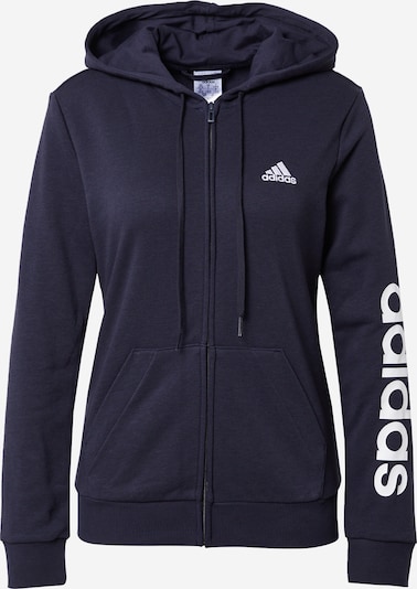 ADIDAS PERFORMANCE Sportsweatjacke in dunkelblau / weiß, Produktansicht