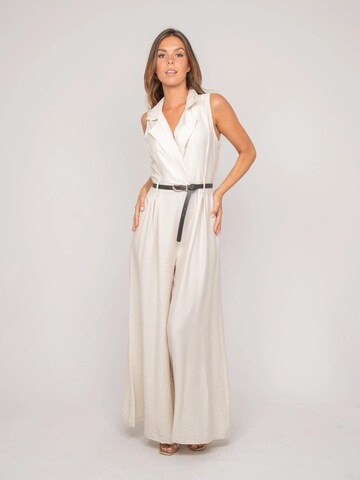 Dona Lisa Jumpsuit 'Combinaison pantalon fluide EZINE' in Beige: voorkant