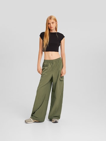 Bershka Loosefit Broek in Groen