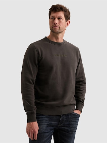Felpa 'Sweatshirt with garment-dye wash and chest logo' di PME Legend in grigio: frontale