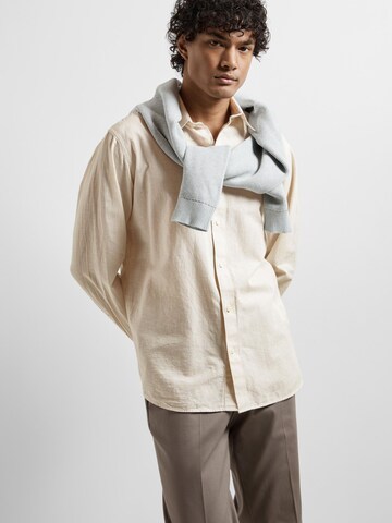 SELECTED Slim Fit Hemd in Beige