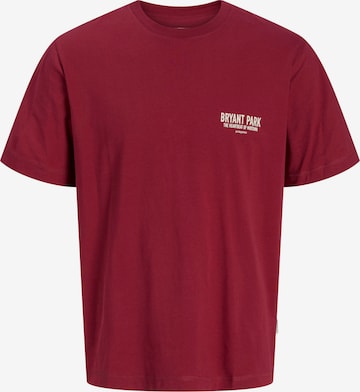 sarkans JACK & JONES T-Krekls 'JORYork': no priekšpuses