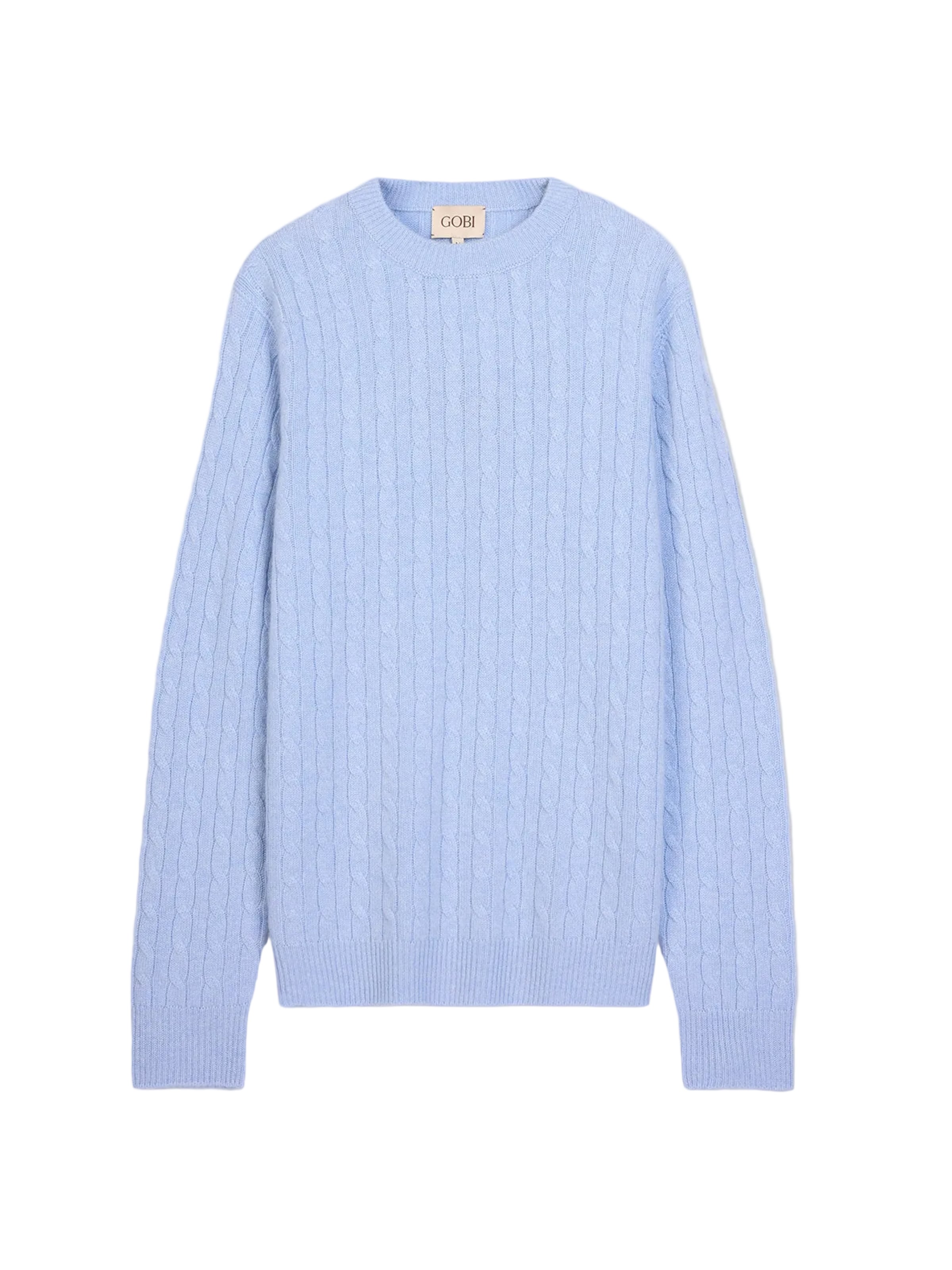 GOBI Cashmere Trui in Blauw: voorkant