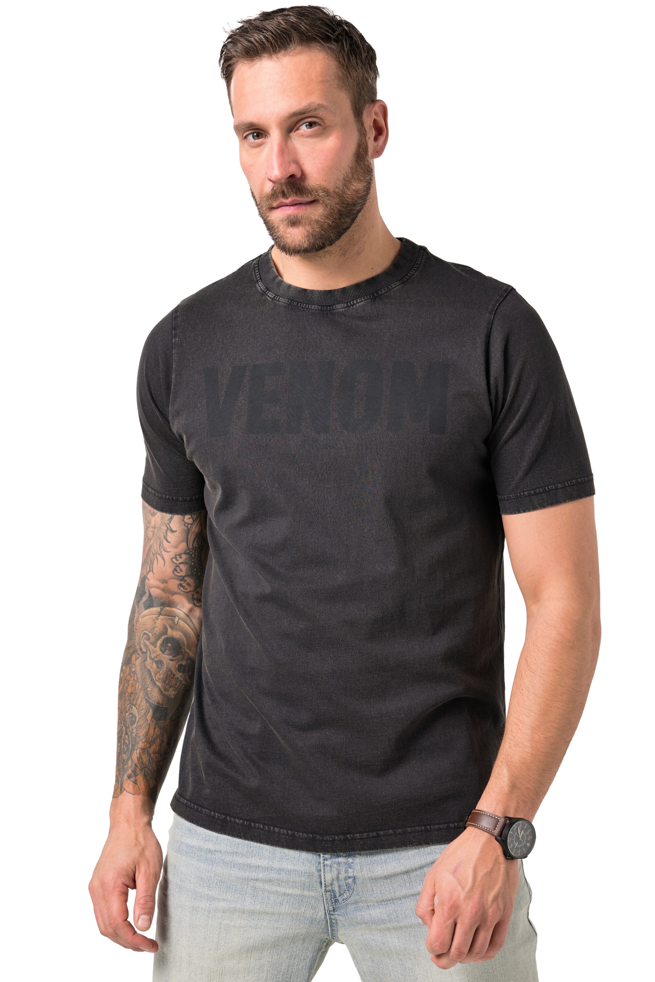 JP1880 T-Shirt in Schwarz: Vorderseite