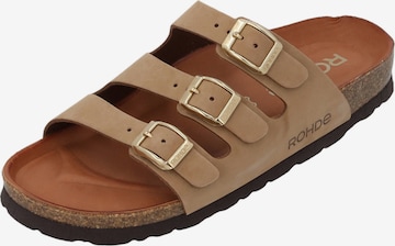 ROHDE Mules in Beige: front