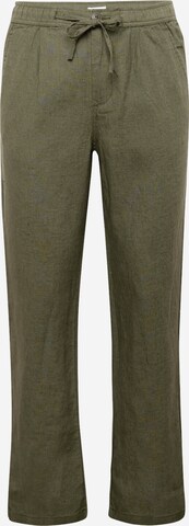 KnowledgeCotton Apparel Pleat-front trousers in Green: front