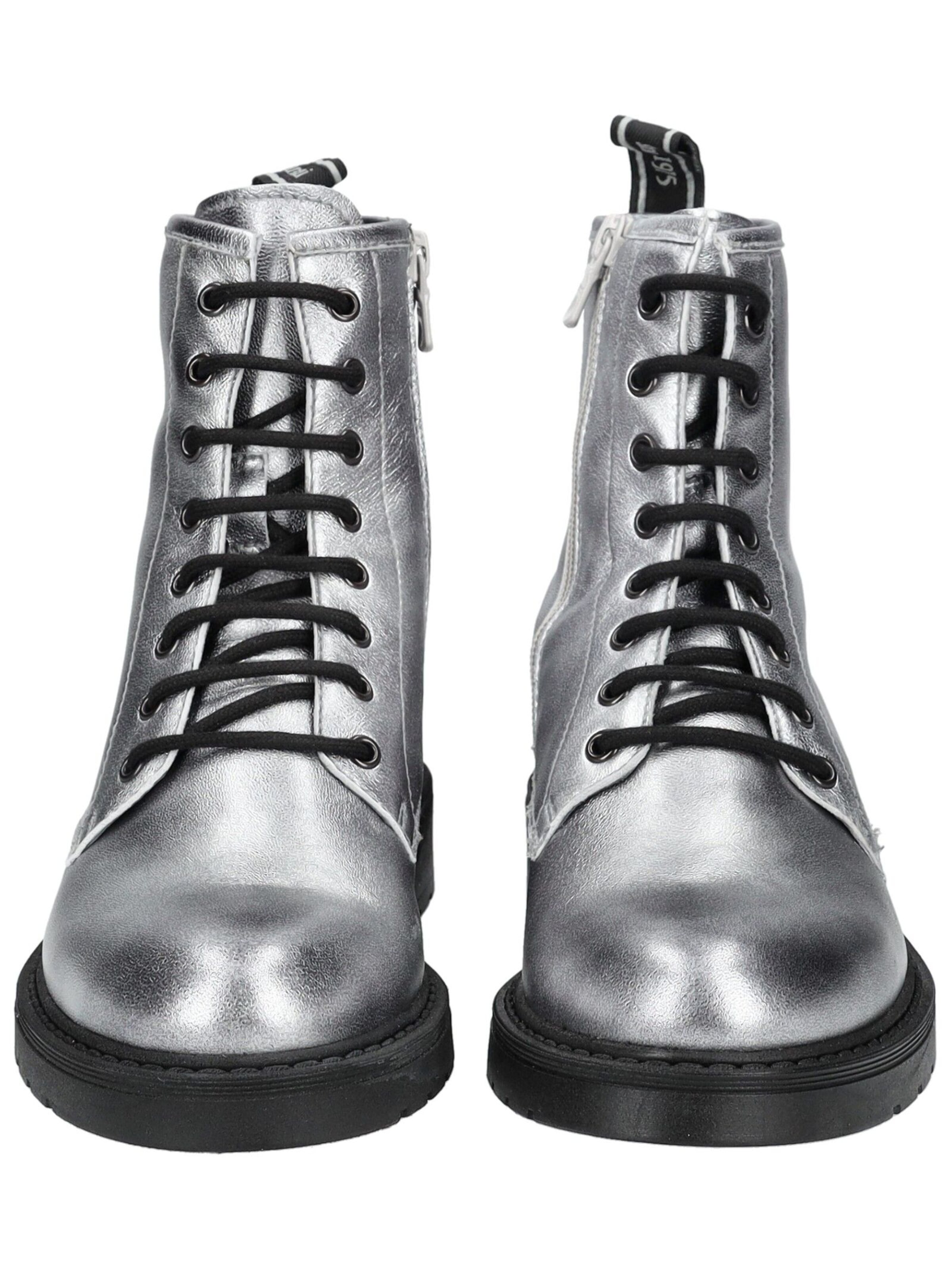 Nero Giardini Lace-up bootie in Silver