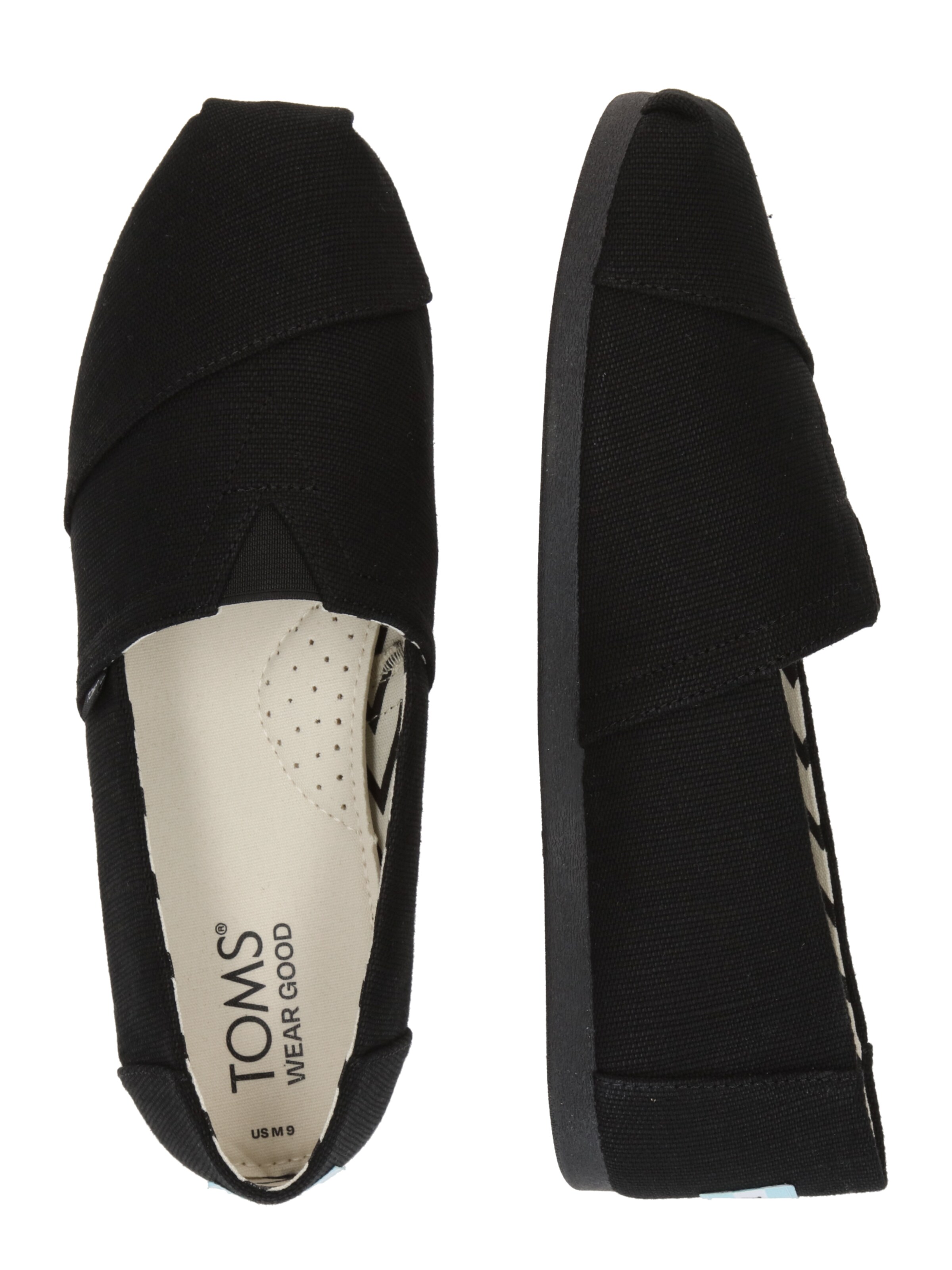 TOMS Slip-in 'CLASSIC' i svart