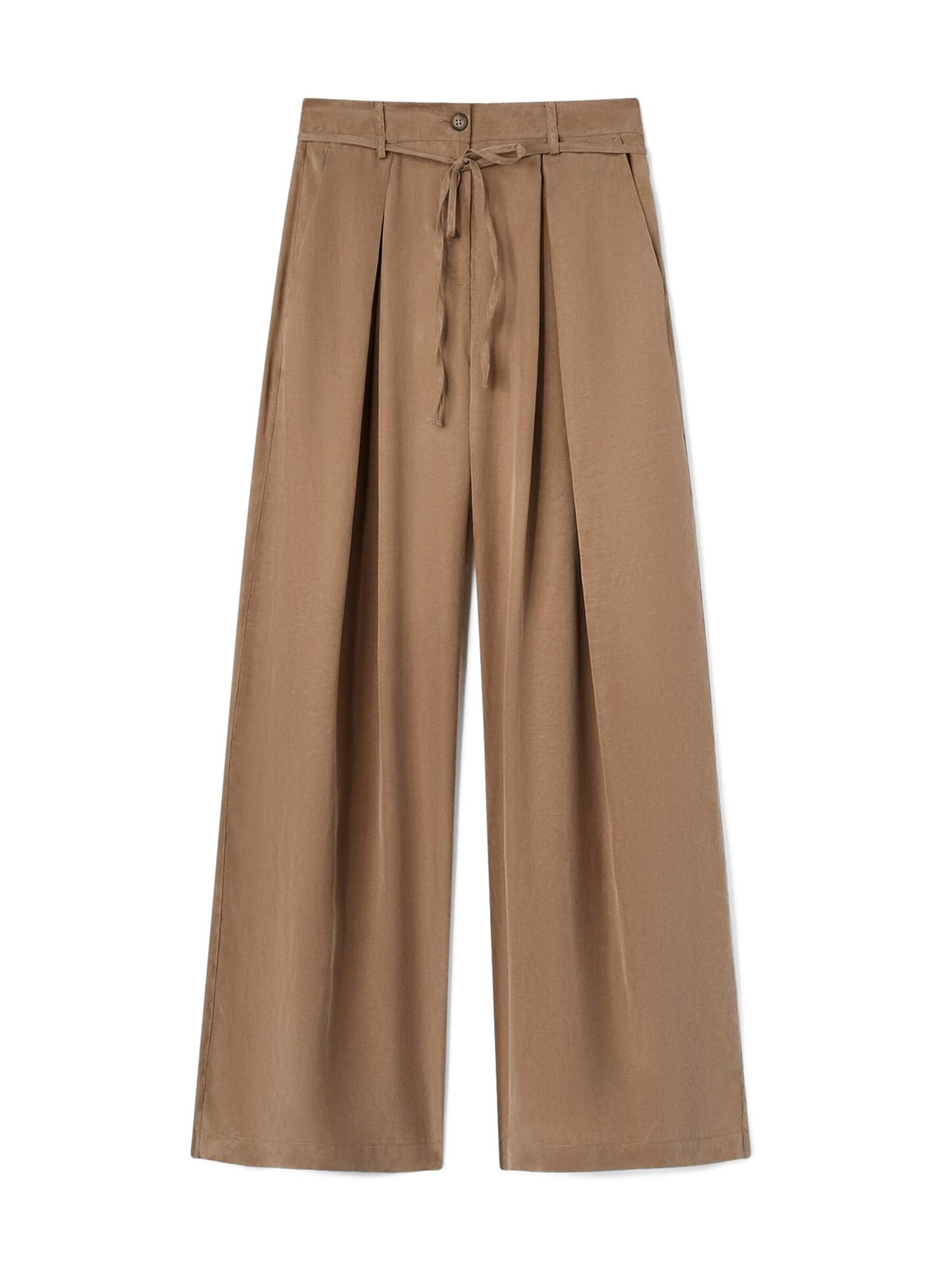 MOTIVI - Acampanado Pantalón en marrón: frente