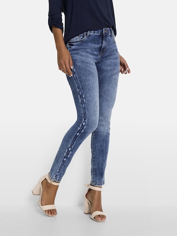 bonprix Skinny Jeans in Blauw: voorkant