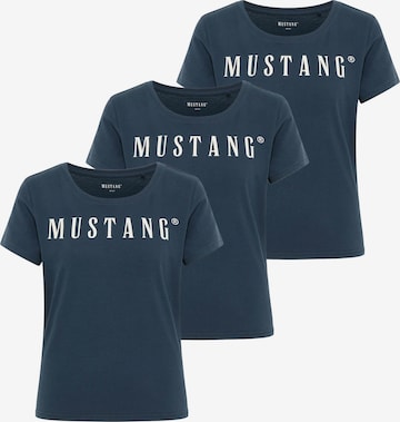 MUSTANG Tričko – modrá: přední strana