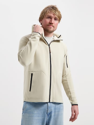 Veste en polaire 'Bjorn' Travelin en beige : devant