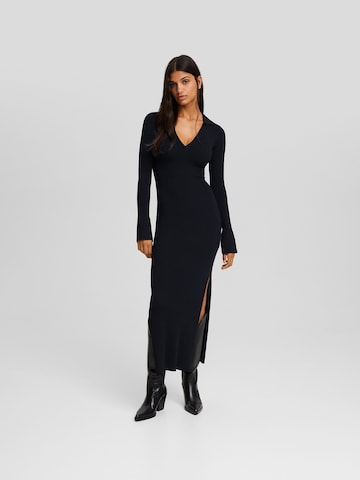 Bershka Knitted dress in Black: front