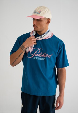 T-Shirt 'Bohemian' Prohibited en bleu : devant