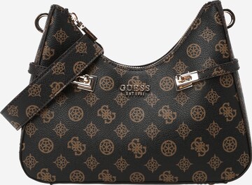 Sac bandoulière 'LORALEE' GUESS en marron : devant