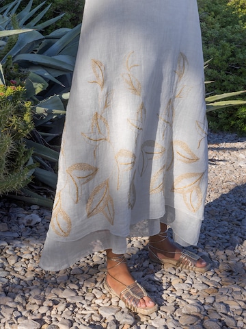 Haris Cotton Jurk in Beige