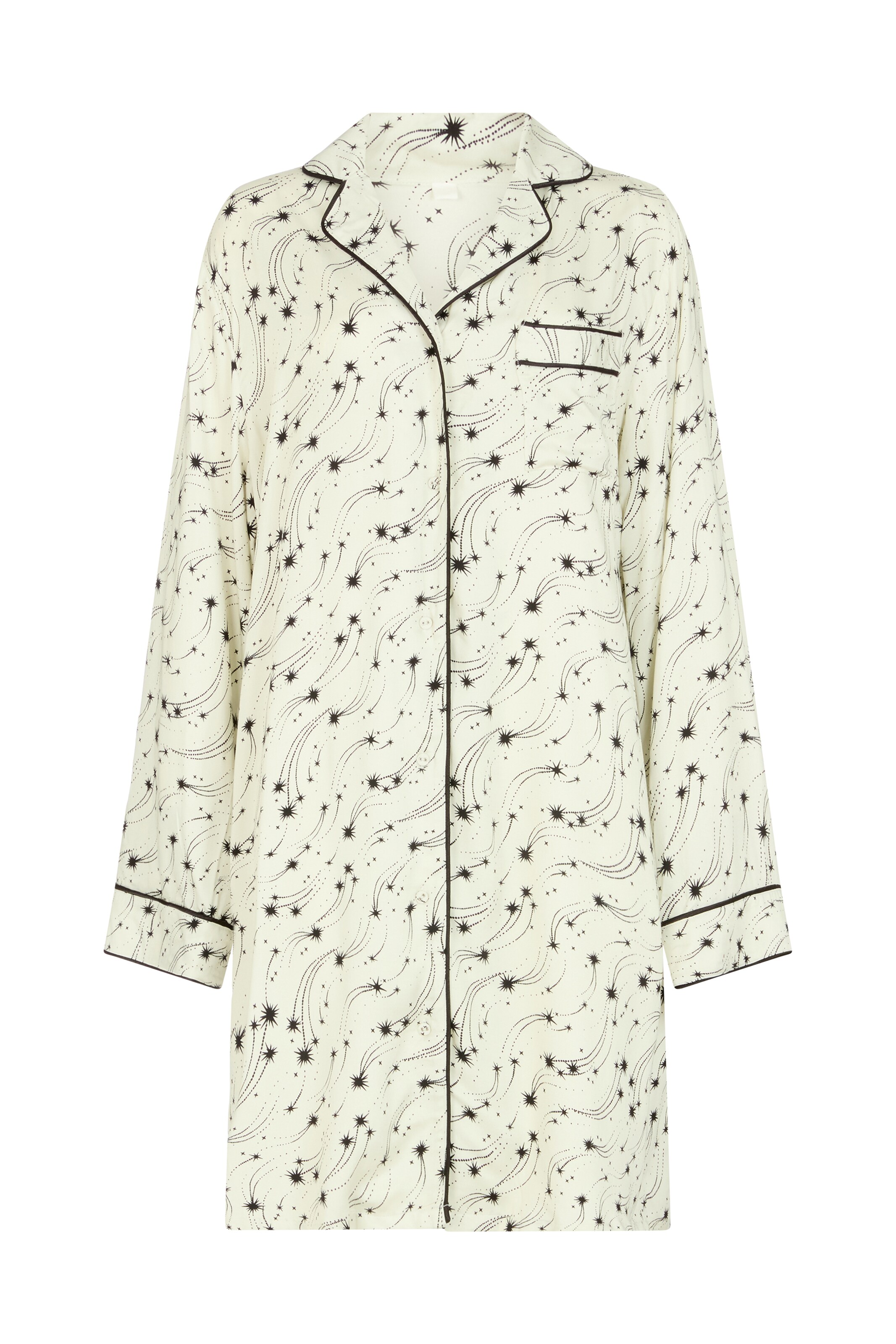 lily and lionel Nachthemd 'Simone' in creme / schwarz, Produktansicht