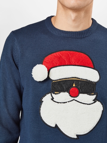 Only & Sons Regular fit Pulóver 'ONLXmas' - kék