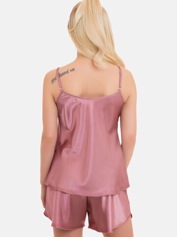 Evoni Pajama 'Set aus Satin' in Pink