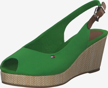 Sandales 'Essential Sneaker' TOMMY HILFIGER en vert : devant