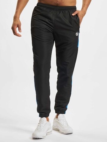 Sergio Tacchini Tapered Sportbroek 'Abita' in Zwart: voorkant