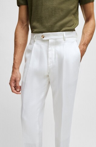 BOSS Loose fit Pleated Pants 'L-Peet-Pleat ' in White
