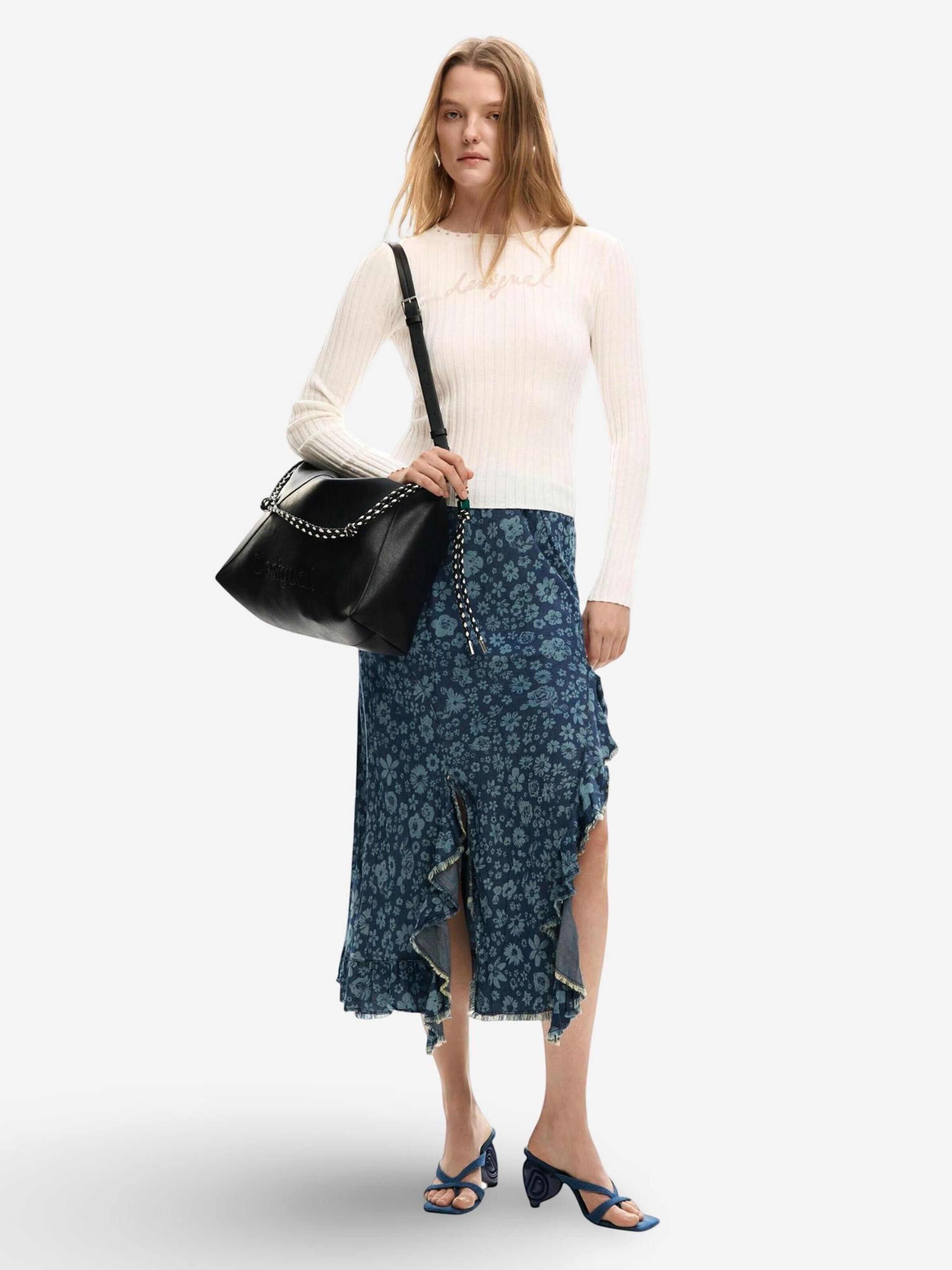 Desigual - Falda 'FAL_ANEM 26SWFW04' en azul: frente