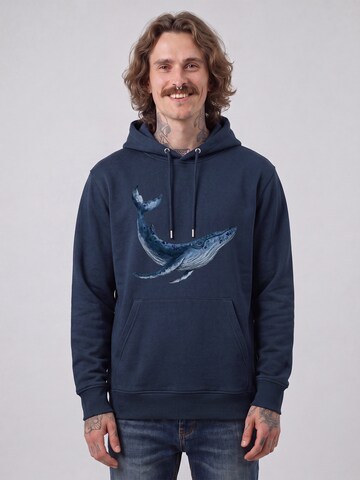 Sweat-shirt 'Wal' Watapparel en bleu : devant