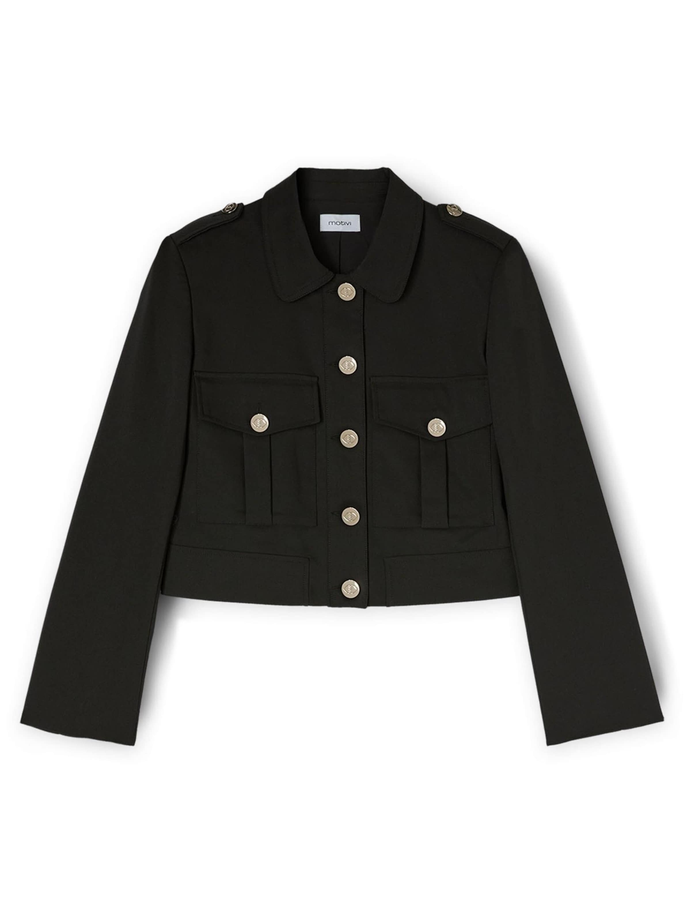 MOTIVI Between-season jacket in Black: front