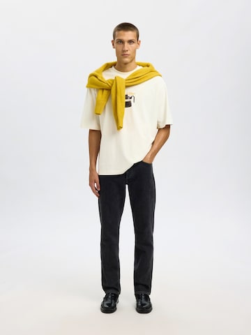 SELECTED - Camiseta 'SLHNORMAN' en beige