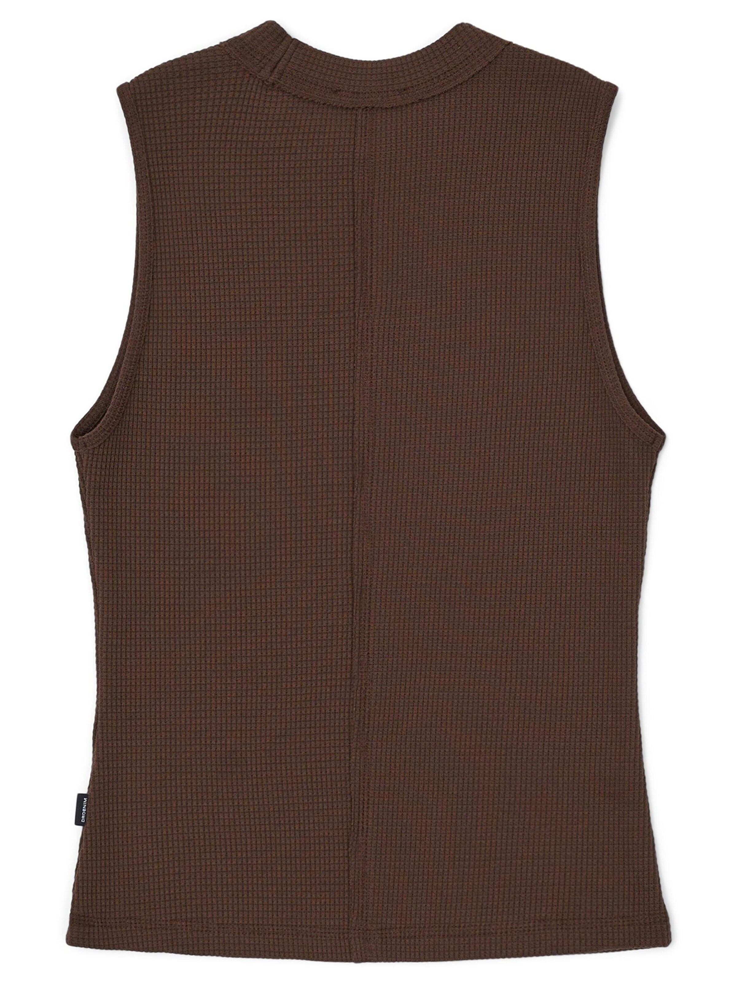 Dr. Denim Top 'Deia Waffle' in Bruin