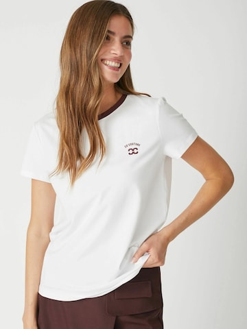 T-shirt 'Siara' co'couture en blanc : devant